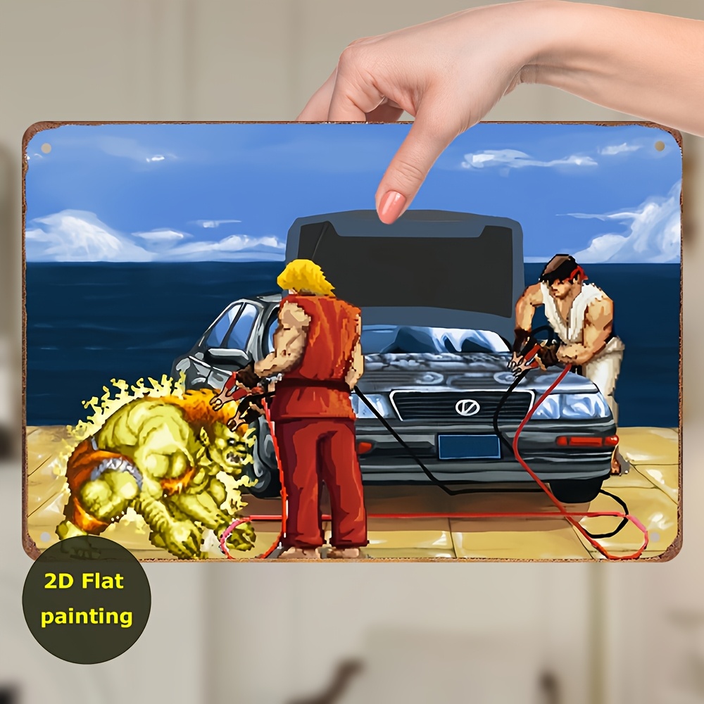 Arcade Games & Vending Llc Photos - Vintage ijzeren bordposter Lentedecoratie 